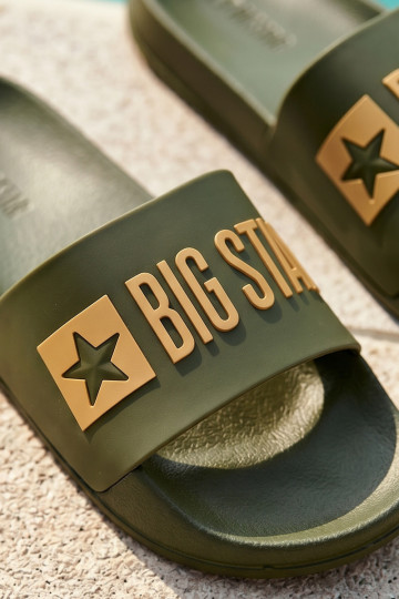 Ciabatte da uomo verdi "Big Star SS174360" 2