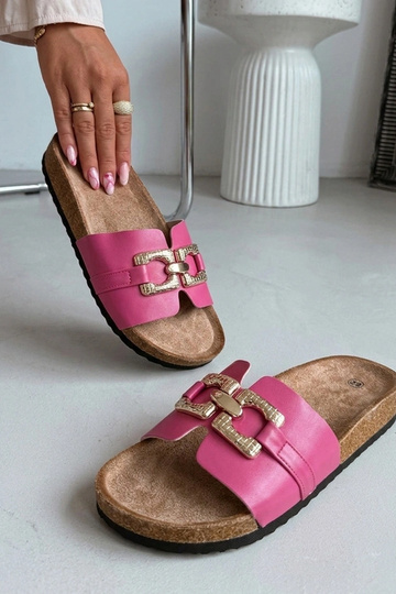 Zoccoli rosa con fibbia decorativa Rachele 2