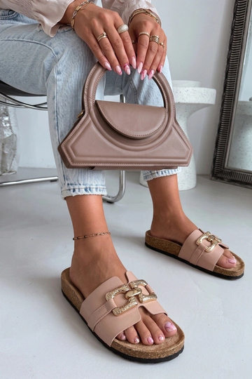Zoccoli rosa con fibbia decorativa Rachele