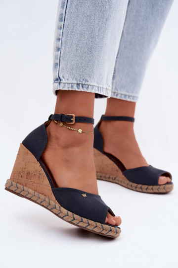 Sandali da donna blu scuro con piattaforma Su Braid INrangler 20261086.29Y 2