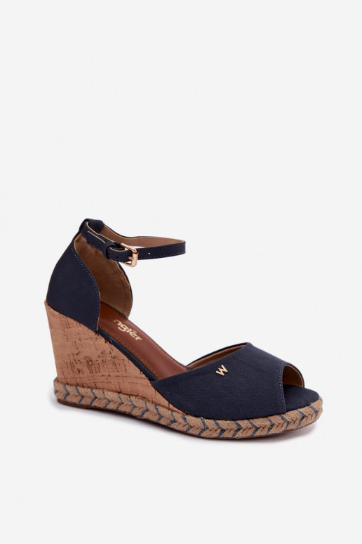 Sandali da donna blu scuro con piattaforma Su Braid INrangler 20261086.29Y
