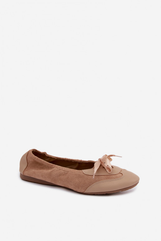 Ballerine sportive sabbia con dettagli eleganti Peonia
