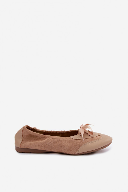 Ballerine sportive sabbia con dettagli eleganti Peonia