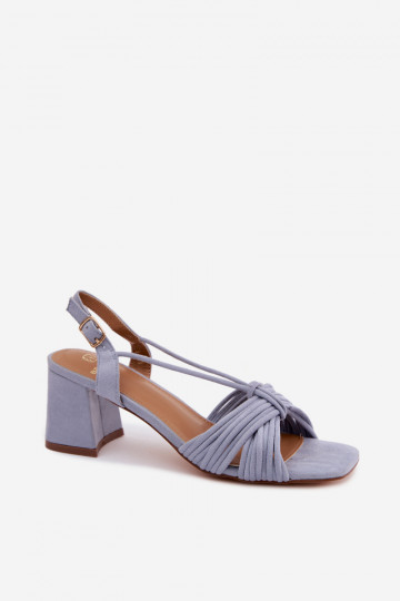 Sandali da donna con cinturini e tacchi blu Taffina 2
