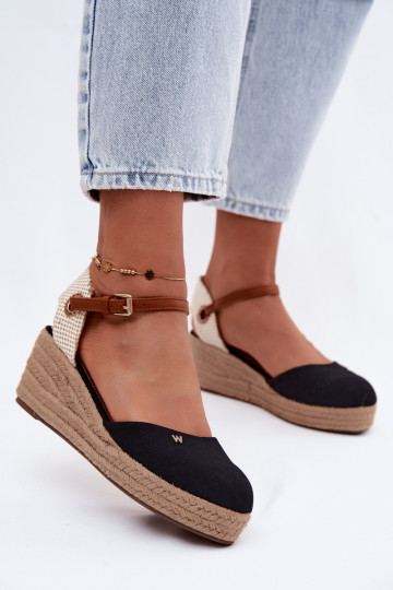 Espadrillas nere con piattaforma