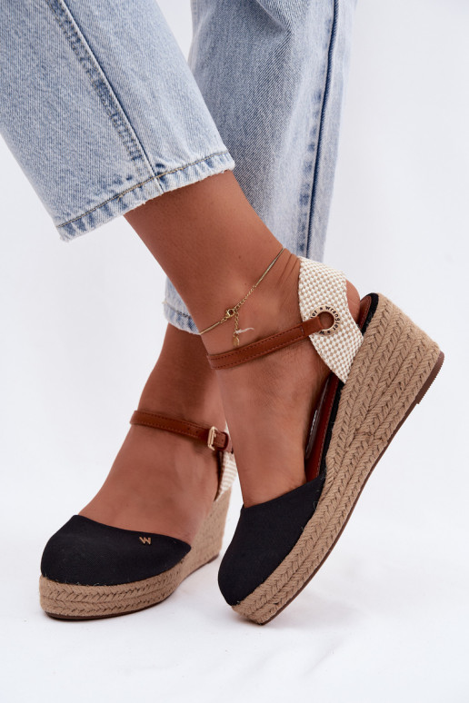 Espadrillas nere con piattaforma
