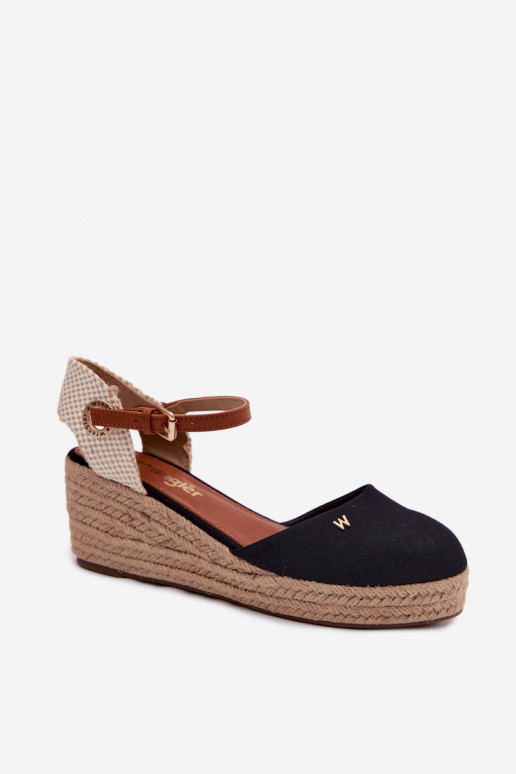 Espadrillas nere con piattaforma