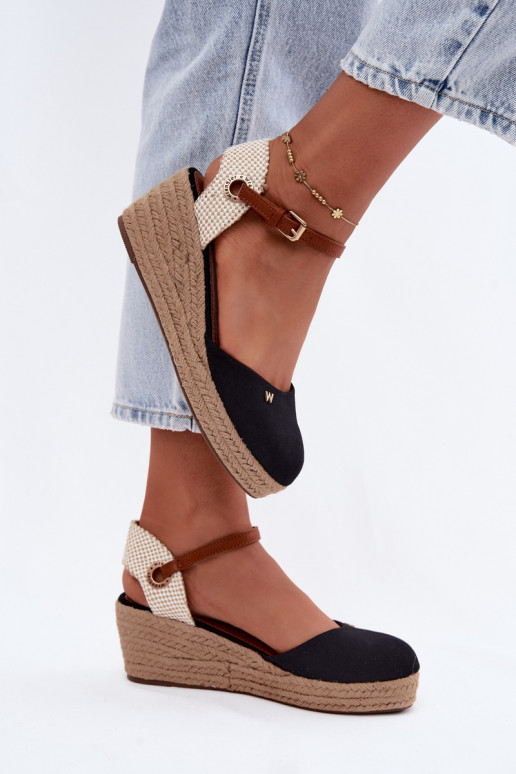 Espadrillas nere con piattaforma