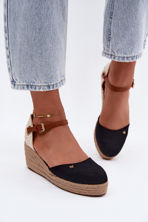 Espadrillas nere con piattaforma