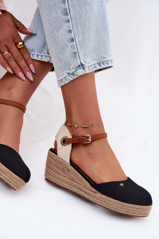 Espadrillas nere con piattaforma