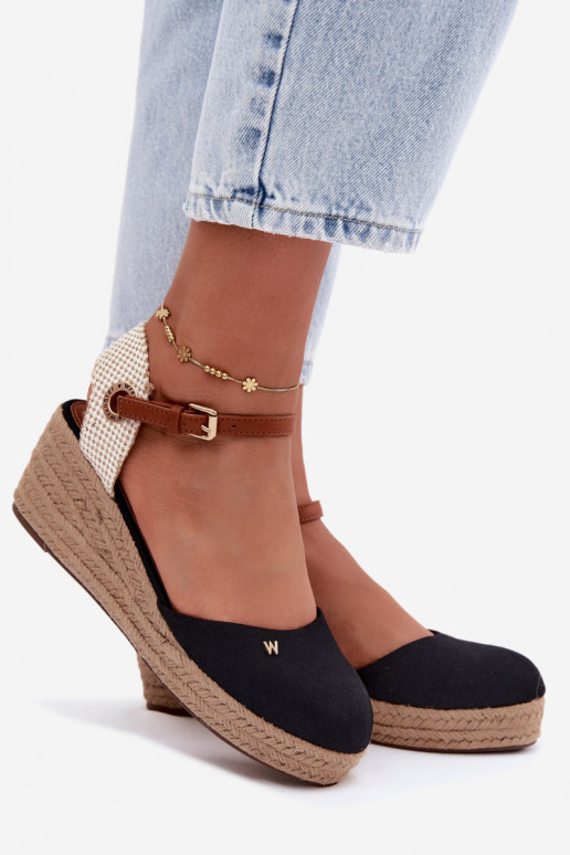 Espadrillas nere con piattaforma
