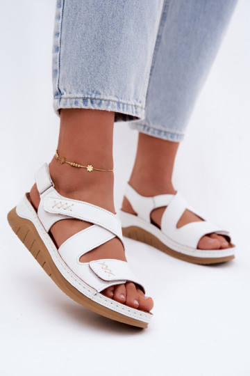 Sandali bianchi da donna con piattaforma 2