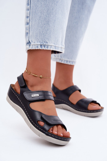 Sandali blu scuro da donna Inblu 2
