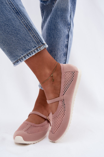Ballerine in rete con cinturini rosa Chicca 2
