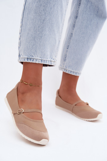 Ballerine in stile sportivo con cinturini sabbiosi Charmy