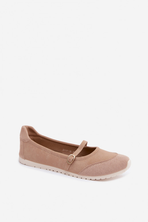 Ballerine in stile sportivo con cinturini sabbiosi Charmy