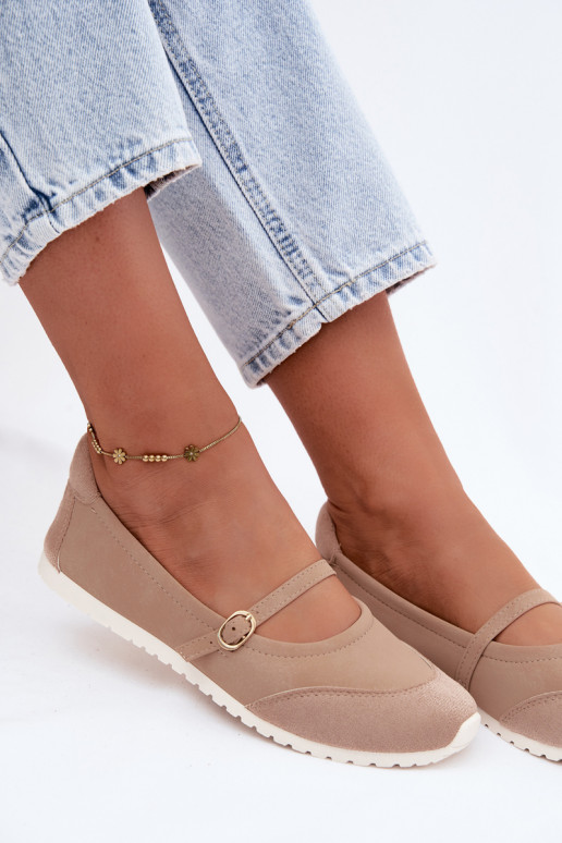 Ballerine in stile sportivo con cinturini sabbiosi Charmy