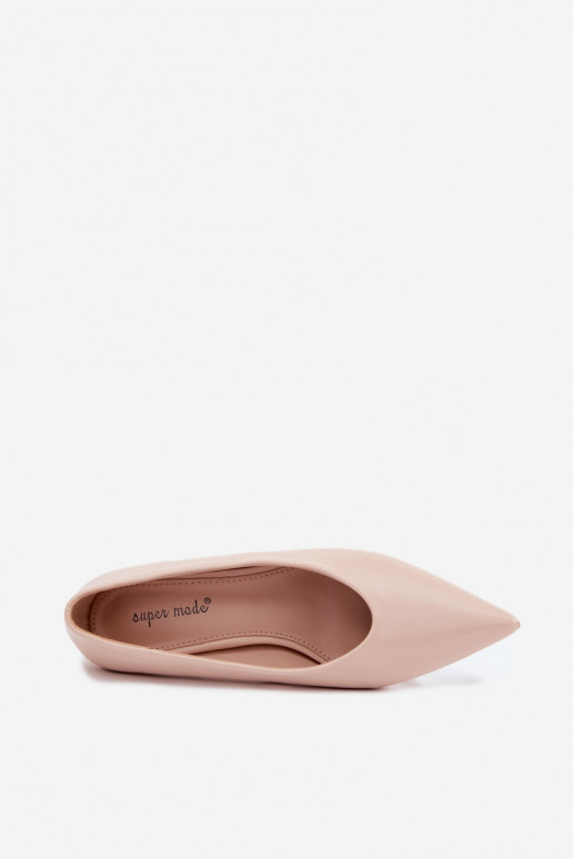 Scarpe a punta con tacchi color sabbia Silenta