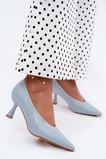 Scarpe a punta con tacchi blu Silenta