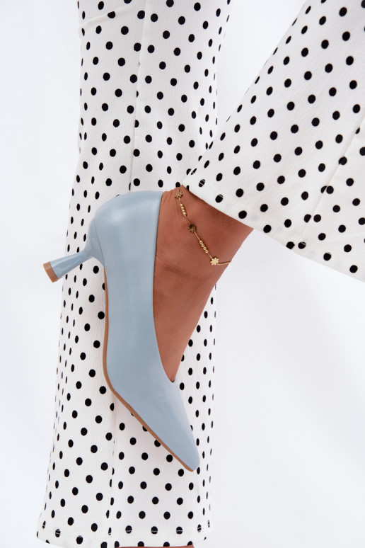 Scarpe a punta con tacchi blu Silenta