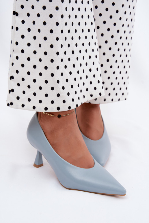 Scarpe a punta con tacchi blu Silenta