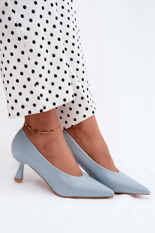 Scarpe a punta con tacchi blu Silenta