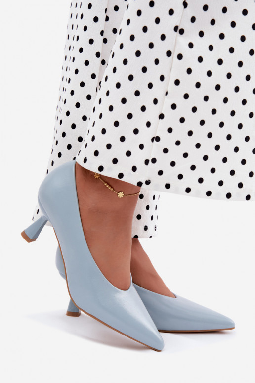 Scarpe a punta con tacchi blu Silenta
