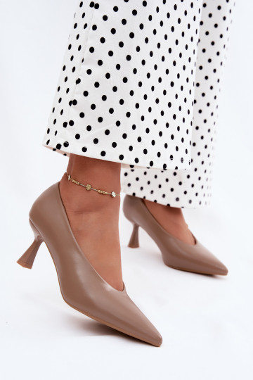 Scarpe a punta con tacchi khaki Silenta 2