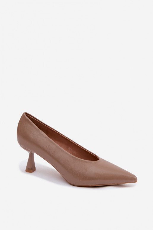 Scarpe a punta con tacchi khaki Silenta