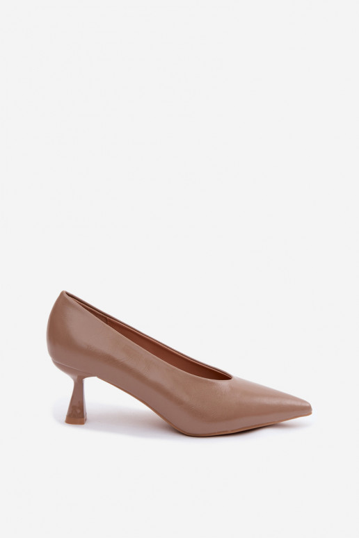 Scarpe a punta con tacchi khaki Silenta