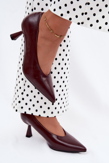 Scarpe a punta con tacchi bordeaux Silenta