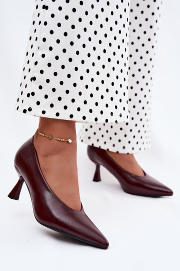 Scarpe a punta con tacchi bordeaux Silenta 2