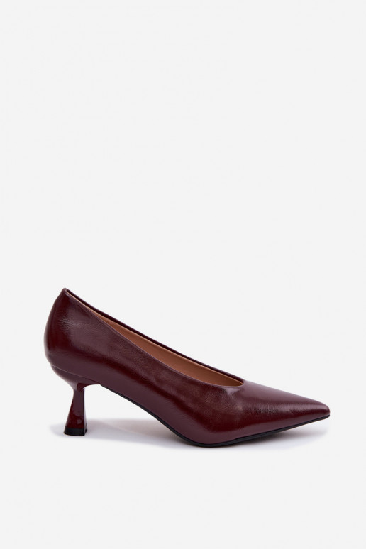Scarpe a punta con tacchi bordeaux Silenta