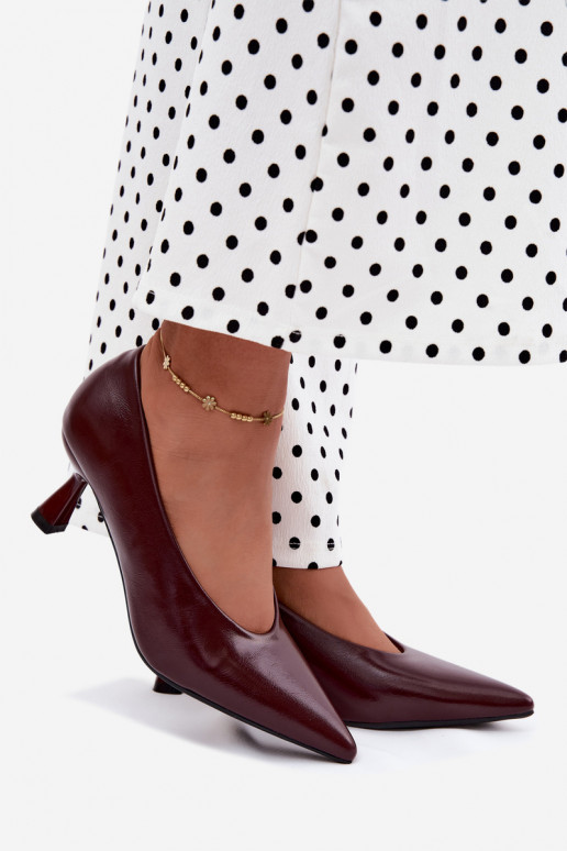 Scarpe a punta con tacchi bordeaux Silenta