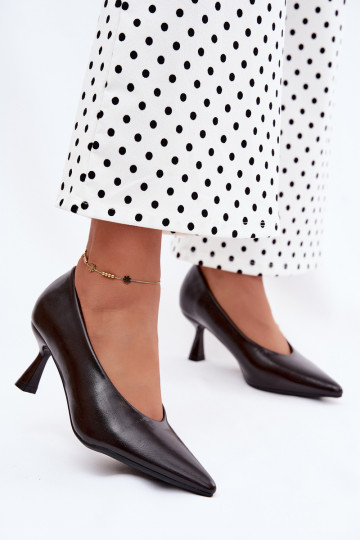 Scarpe a punta con tacchi CzekoladoĮe Silenta