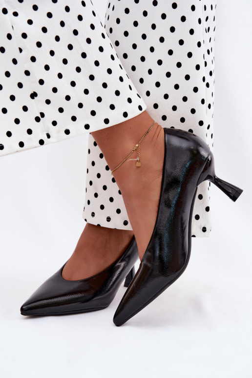 Scarpe a punta con tacchi neri Silenta