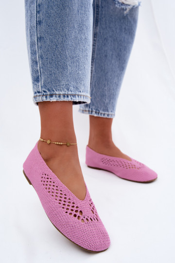 Ballerine piatte con ritagli in rosa Hibisca 2