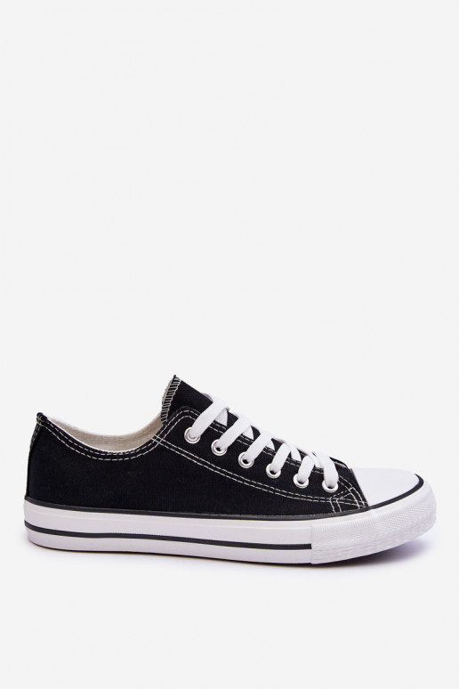 Sneakers basse classiche da donna in nero Vegas
