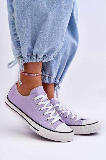 Sneakers basse classiche da donna in viola Vegas