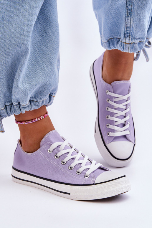 Sneakers basse classiche da donna in viola Vegas