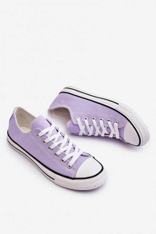 Sneakers basse classiche da donna in viola Vegas