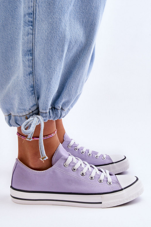 Sneakers basse classiche da donna in viola Vegas
