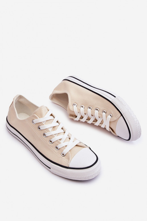 Sneakers basse classiche da donna in avorio Vegas