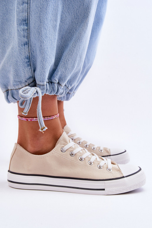 Sneakers basse classiche da donna in avorio Vegas