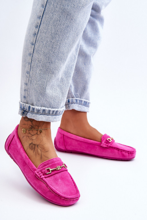 Mocassini classici rosa in suede da donna Corinell