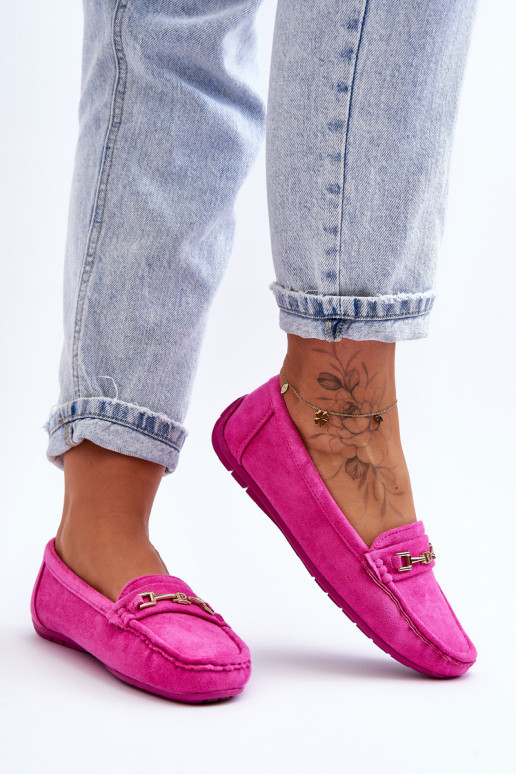 Mocassini classici rosa in suede da donna Corinell