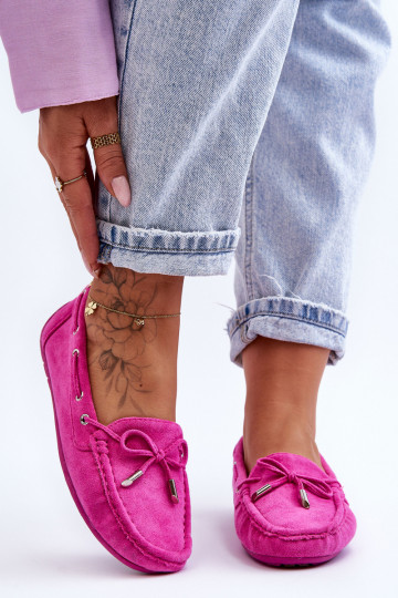 Mocassini eleganti rosa in suede Si Passione