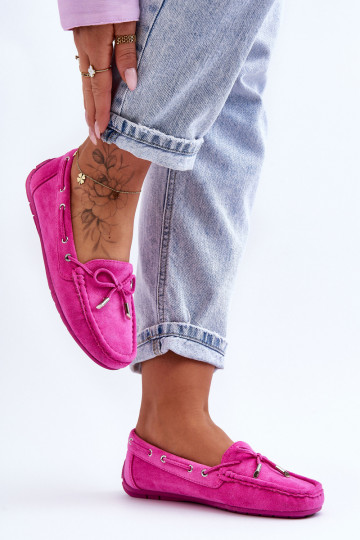 Mocassini eleganti rosa in suede Si Passione 2