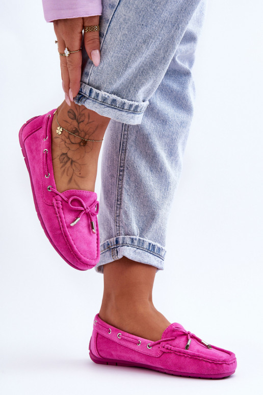 Mocassini eleganti rosa in suede Si Passione