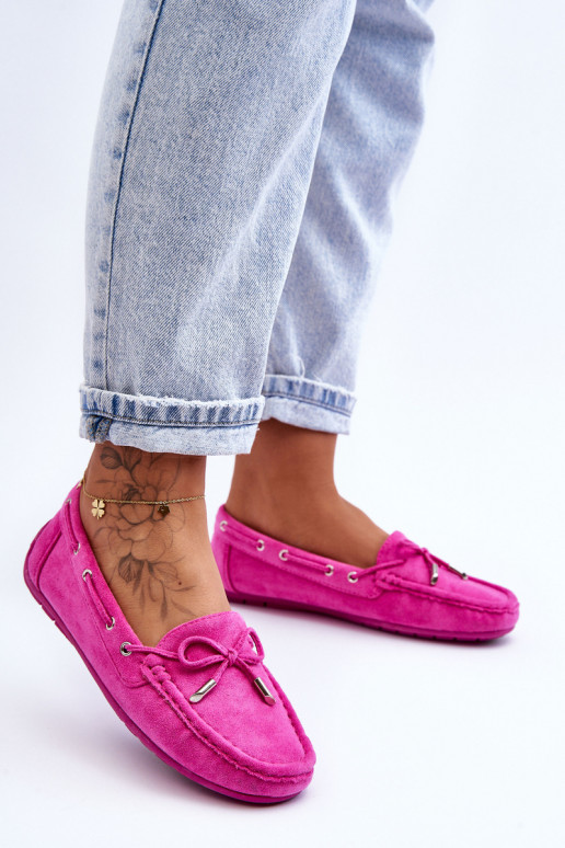 Mocassini eleganti rosa in suede Si Passione